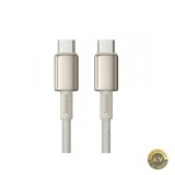 Cablu Date si Incarcare USB-C - USB-C Baseus Tungsten Gold 100W 2m Auriu P10319800G21-01