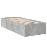 Cumpara ieftin Cadru de pat, gri beton, 90x200 cm, lemn prelucrat