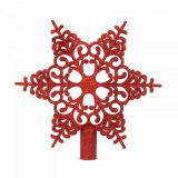 Copac de Crăciun - fulg de nea - 20 x 20 cm - roșu