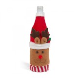 Decor sticla bautura de Craciun - ren 3D - poliester - 27 x 12 cm