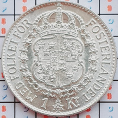 1016 Suedia 1 krona 1941 Gustaf V (1907-1950) km 786 argint
