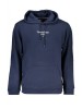Hanorac barbati, cu imprimeu pe fata si spate, Regular fit, Bleumarin, XL, 2XL, Tommy Jeans