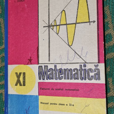 MATEMATICA CLASA A XI A ELEMENTE DE ANALIZA MATEMATICA GUSSI STANASILA STOICA