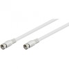 Cablu coaxial antena F 5m Alb, AK-SAT-005-S, Oem