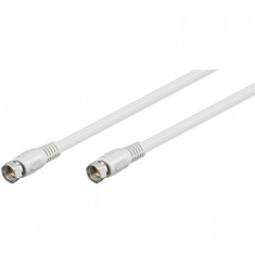 Cablu coaxial antena F 1.5m Alb, AK-SAT-001-S