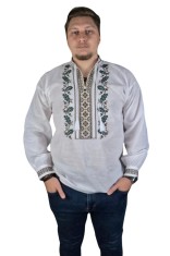 Bluza tip ie barbati RB 24, alb/verde , marimea XL