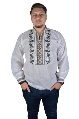 Bluza tip ie barbati RB 24, alb/verde , marimea M foto