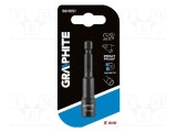 Capăt de şurubelniţă GRAPHITE HEX 8mm 65mm cu impact magnetic