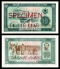 ALBANIA █ bancnota █ 10 Leke █ 1976 █ P-43s █ SPECIMEN █ cu numerele de serie 000000 █ UNC █ necirculata