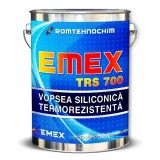 Vopsea Siliconica Termorezistenta Emex TRS 700 Negru Bidon 4 Kg Protectie 400&deg;C