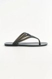 Karl Lagerfeld șlapi JELLY THONG femei, culoarea negru, cu toc plat, KL80007A