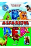 Alfabetul: Exercitii de scriere. Carte de colorat cu abtibilduri