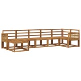vidaXL Set de canapele de exterior 7 pcs natural Lemn Solid de Acacia 3385395
