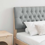 VidaXL Tăblie tapițată Gri deschis 200 cm Lemn de pin masiv 879319