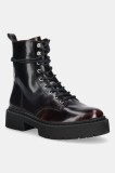 Steve Madden bocanci Gusto culoarea bordo, cu toc plat, 11003330