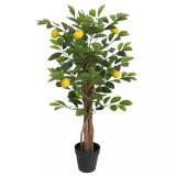 Lăm&acirc;i artificial cu 3 trunchiuri, verde, 85 cm, PP