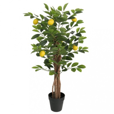 Lăm&amp;acirc;i artificial cu 3 trunchiuri, verde, 85 cm, PP foto