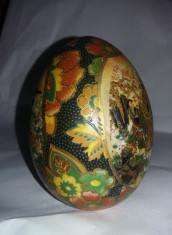 Portelan Satsuma Ou VECHI chinezesc pictat manual stil cloisonne,T.GRATUIT foto