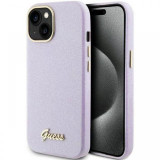 Guess Husa Glitter Full Wrapped iPhone 15 Lilac