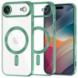 Husa premium iPhone 17 Air Asteroid GSM Luxury Crystal MagSafe, verde deschis