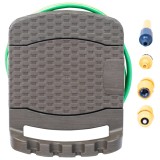 Tambur de furtun montat pe perete, cu furtun, maro, plastic