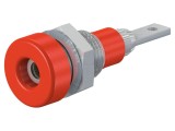 Conector banană ST&Auml;UBLI 2mm 10A roșu pentru panou 23mm lipit