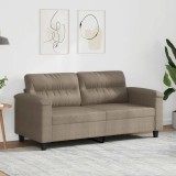 vidaXL Canapea cu 2 locuri, gri taupe, 140 cm, țesătură microfibră 359561