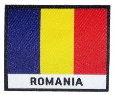 Petic Textil Steag Romania, Scai atasat, 8 cm x 6 cm foto