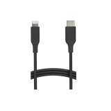 Cablu incarcare si transfer date USB-C la Lightning TPE de 1.8 m certificat MFI, negru - RESIGILAT