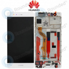 Huawei P9 (EVA-L09, EVA-L19) Capac frontal modul display + LCD + digitizer alb