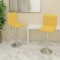 Gossi scaune de bar, 2 buc., galben mustar, material textil