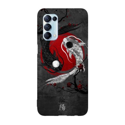 Husa compatibila cu Oppo Find X5 model Japanese Yin and Yang Art, Silicon, TPU, Viceversa foto