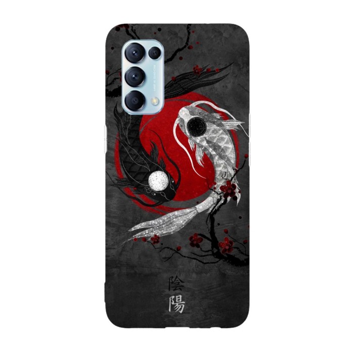 Husa compatibila cu Oppo Find X5 model Japanese Yin and Yang Art, Silicon, TPU, Viceversa