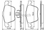 Set placute frana,frana disc VOLVO XC70 II (2007 - 2016) BOSCH 0 986 494 245