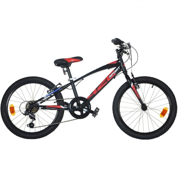 Bicicleta copii Dino Bikes 20&quot; MTB baieti Sport negru cu 6 viteze