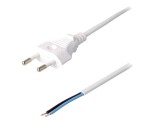 Cablu CEE 7/16 2x0,75mm2 PVC 1,8m alb 2,5A