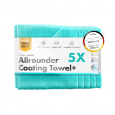 Laveta Microfibre ChemicalWorkz Allrounder Coating Towel, 350 GSM, 40 x 40cm, Turcoaz, 5 buc
