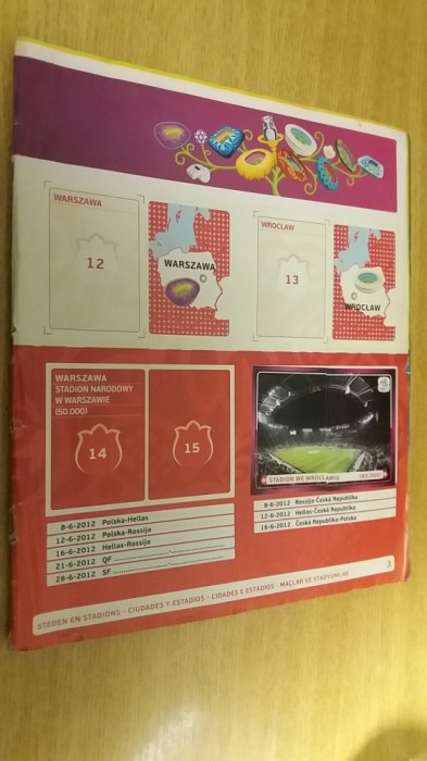 B10 - Album fotbal - Campionatul european Polonia - Ucraina - edit 2012 - panini