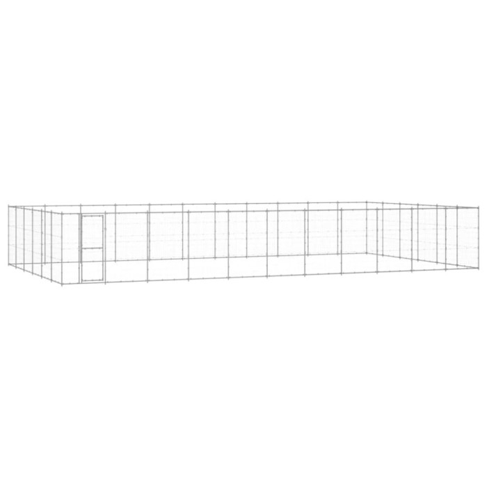 Padoc pentru c&acirc;ini de exterior, 79,86 m&sup2;, oțel galvanizat