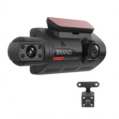 Camera tripla auto CTC G60, 3?, Full HD, inregistrare automata foto