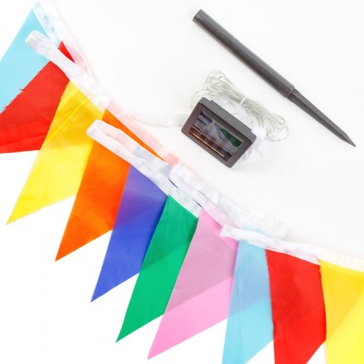 sir de lumina solara led model stegulete - 4 m - 35 LED-uri colorate foto