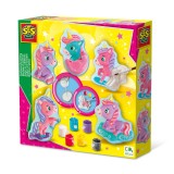 Set creativ pentru copii cu mulaj si pictura - Baby unicorn, SES Creative