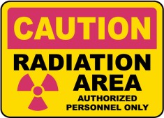 Radiation Area Authorized Only Sign foto