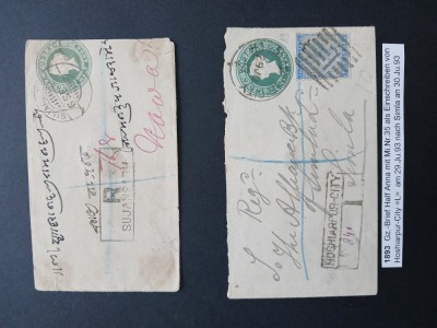 INDIA-clasic--2 plicuri circulate--stampilate-2 foto