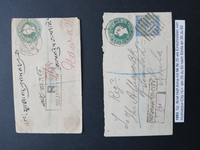 INDIA-clasic--2 plicuri circulate--stampilate-2