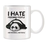 Cana alba personalizata I hate Morning, INOVATIX&reg;. 330ml