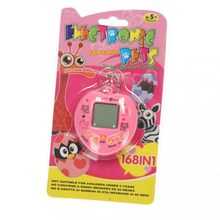 Joc electronic interactiv Electronic Pets, 168 jocuri, model inima, 5 ani+, roz