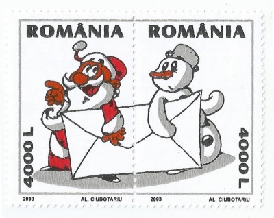 Romania, LP 1622/2003, Craciun 2003 (diptic), MNH foto