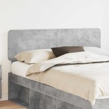 vidaXL Tăblie cap cu headboard Gri din beton 150 cm Lemn compozit 888532