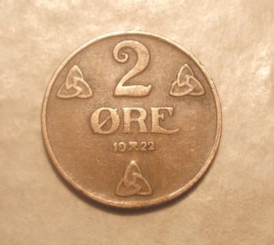 NORVEGIA 2 ORE 1922 foto